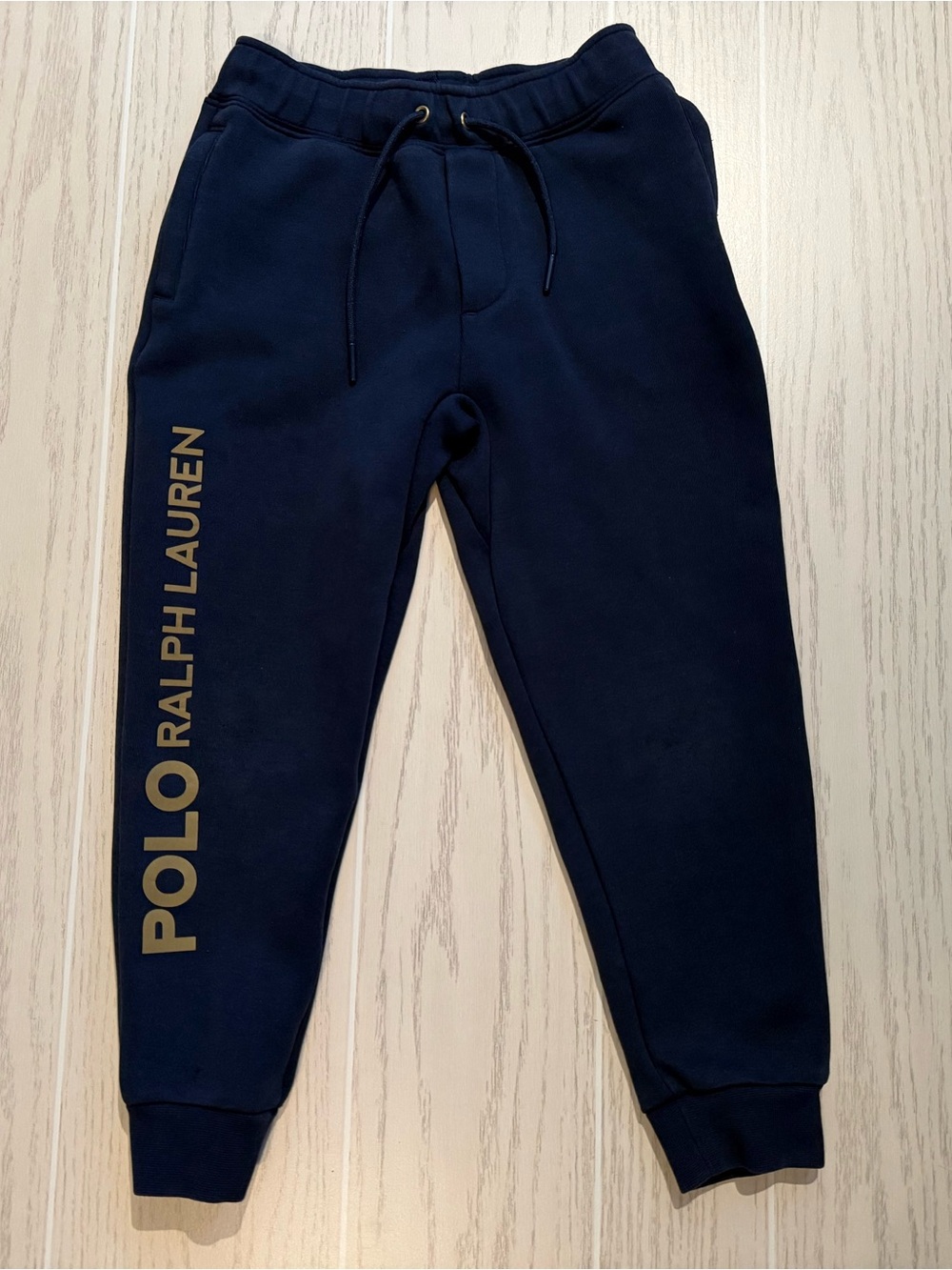 Polo Ralph Lauren Boys 7 Navy Blue Logo Jogger Sweatpants Activewear